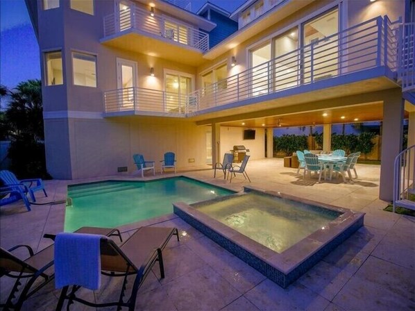 A heated pool