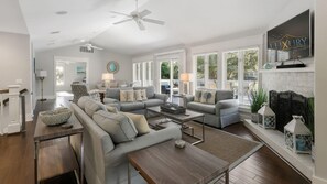 Smart TV, table football, ping pong