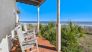 Property grounds - Oceanfront downstairs villa; that opens to a porch overlooking the ocean (Georgetown)