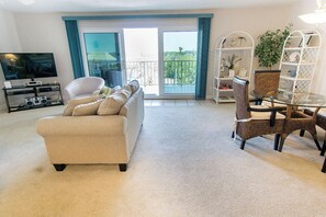 TV, DVD player, stereo