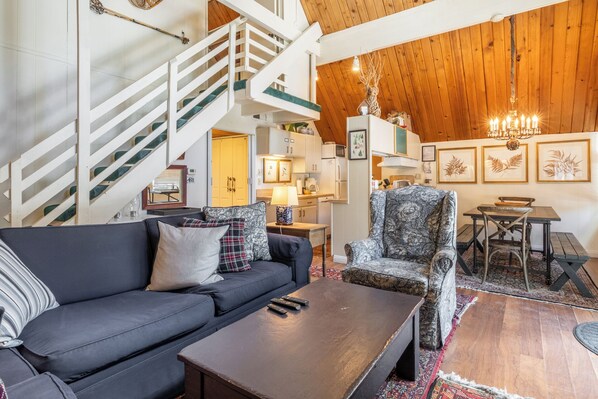 Fernseher, Kamin, DVD-Player