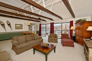 Smart TV, fireplace, DVD player, computer monitors