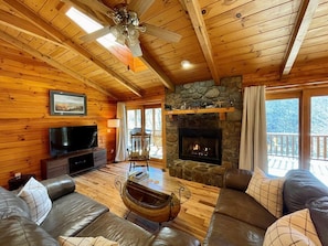 Smart TV, fireplace