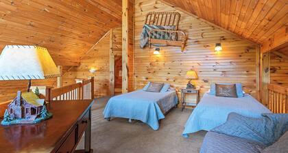 Hirsitalo, savuinen Mtn-NÄKYMÄT, poreallas, pelihuone. 4wd req. Nov-huhtikuu