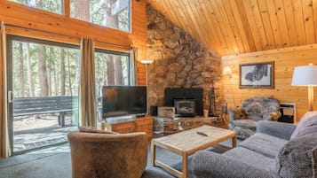 TV, fireplace, DVD player