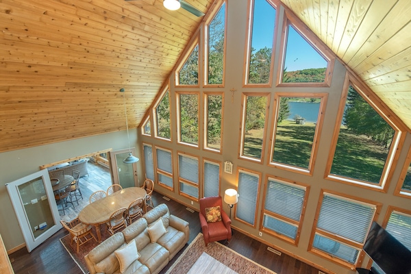 Smart TV, fireplace, foosball, offices