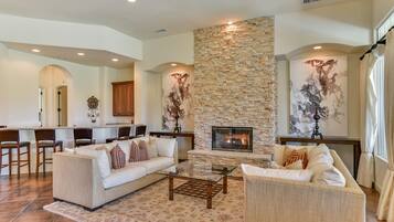 TV, fireplace, DVD player