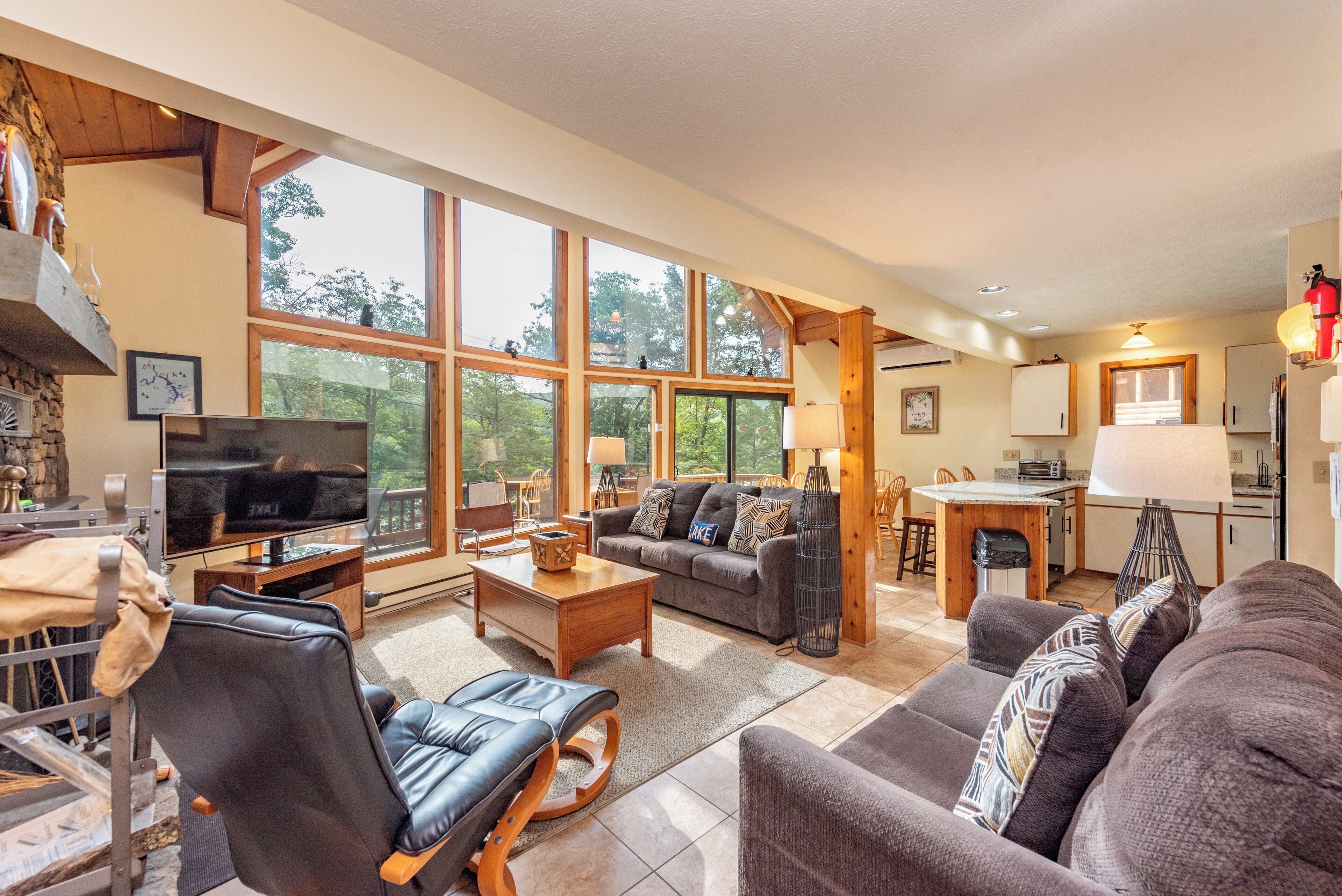 TV, fireplace, DVD player