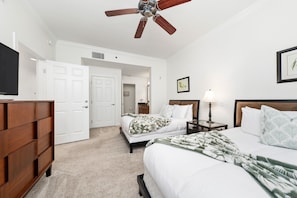3 chambres, lit avec matelas à plateau-coussin