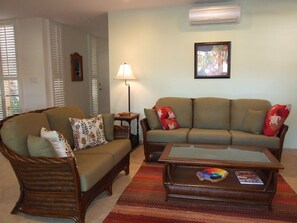 Een smart-tv, een dvd-speler, boeken en een stereo