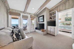 TV, fireplace, DVD player, stereo