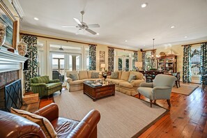 TV, DVD player, stereo