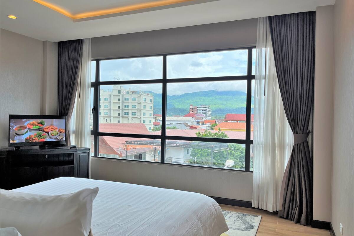 deluxe room, 1 king bed, city view | premium bedding, minibar, in-room safe, individually furnished