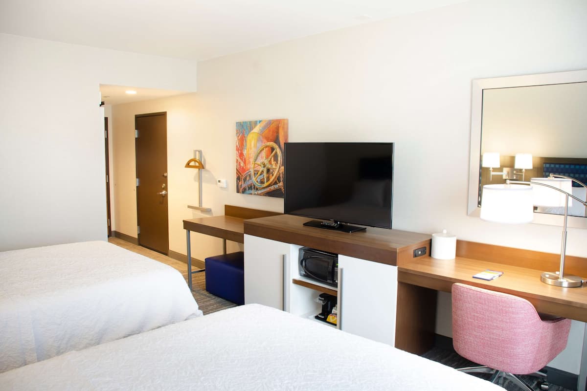 Room, 2 Queen Beds, Refrigerator & Microwave | In-room safe, desk, cribs/infant beds, free WiFi