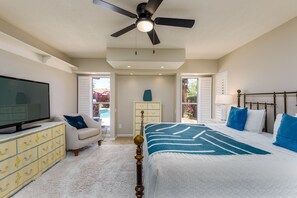 4 habitaciones, tabla de planchar con plancha, wifi y ropa de cama