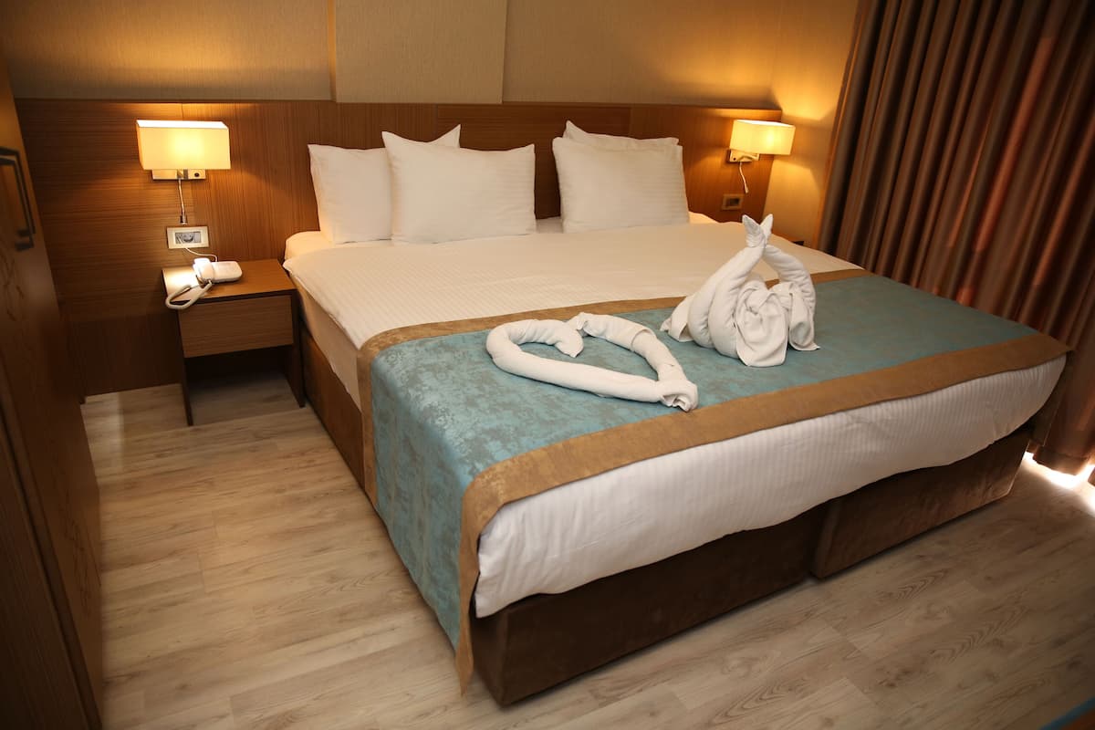 standard double room | premium bedding, free minibar items, in-room safe, desk