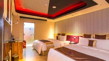 Minibar, desk, blackout curtains, rollaway beds