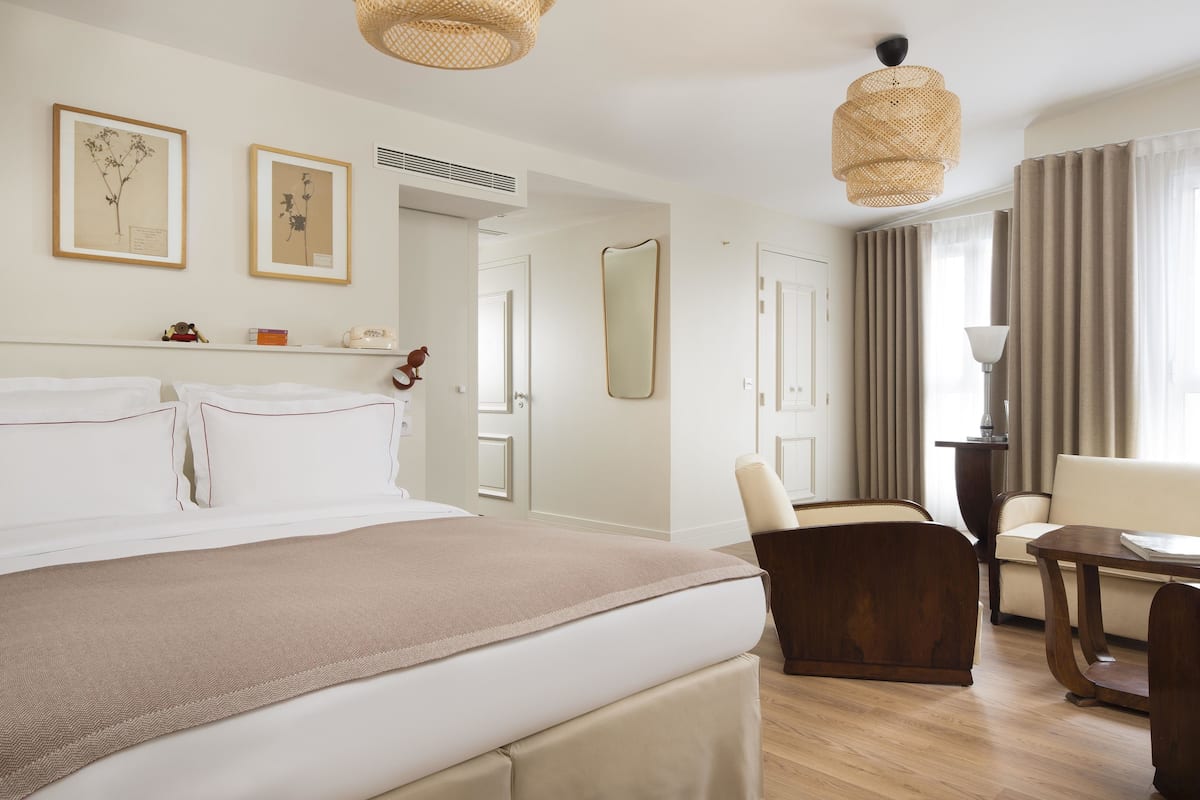 1 habitación y ropa de cama de alta calidad