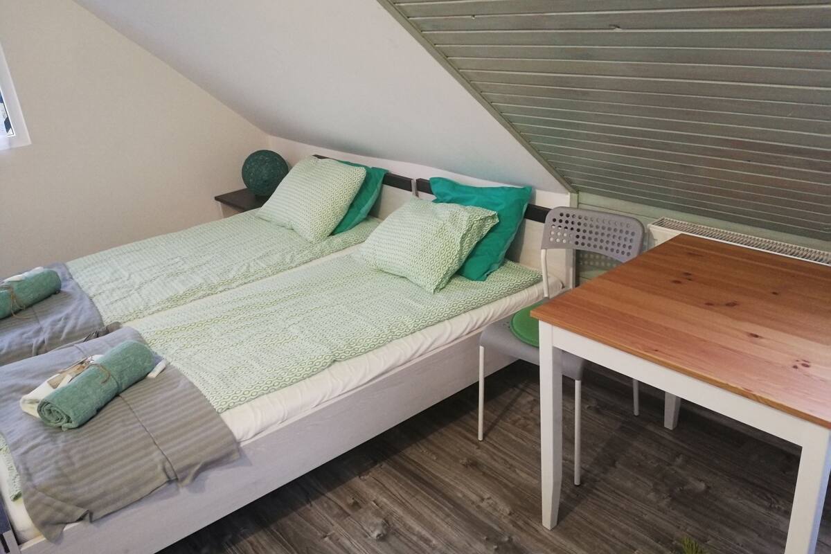 Individually decorated, iron/ironing board, bed sheets
