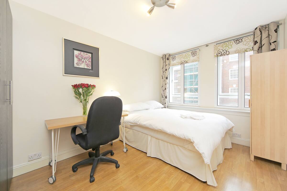 1 bedroom, blackout curtains, iron/ironing board, free WiFi