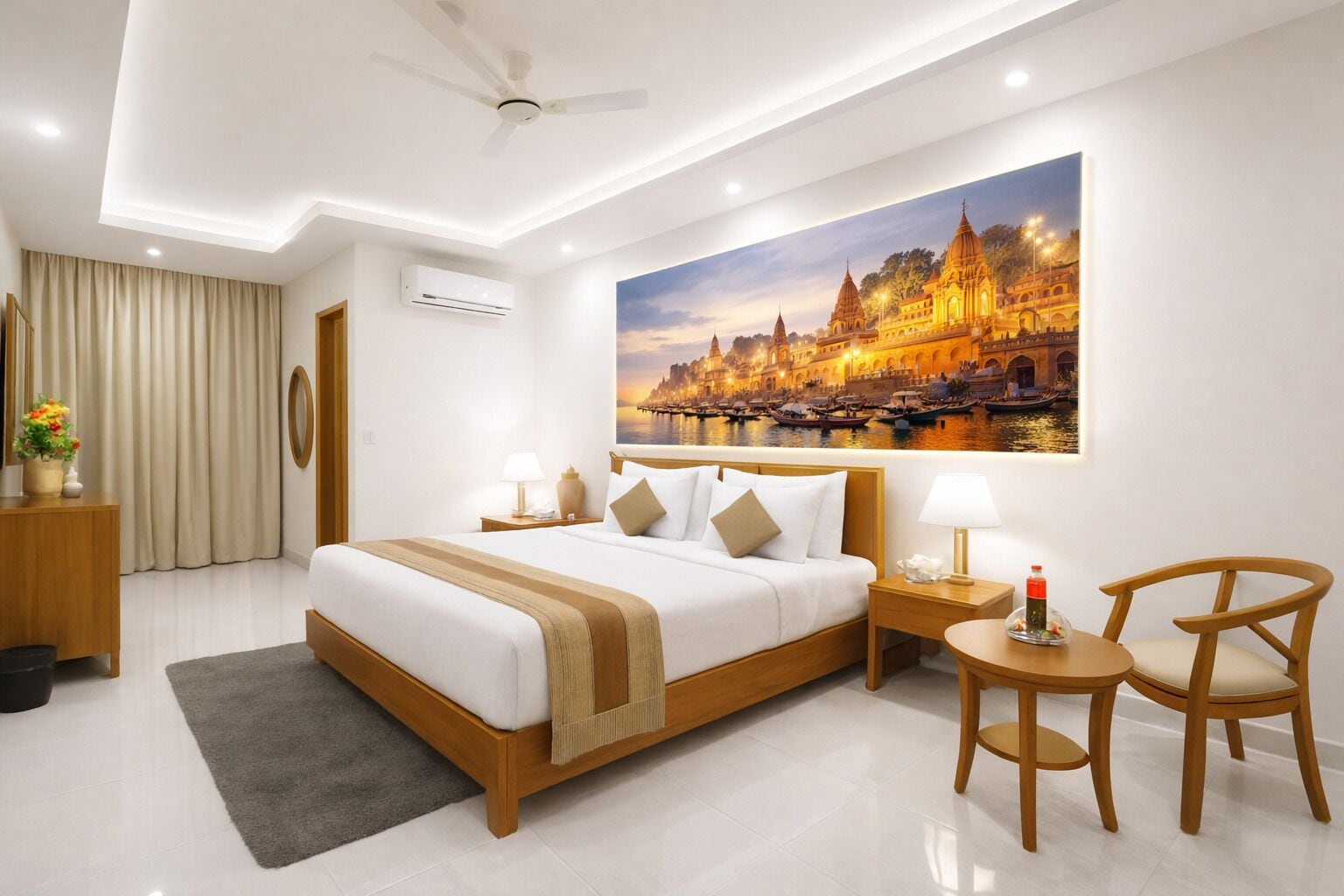 Quarto casal luxo, 1 cama de casal, para não fumantes | Camas com colchões de espuma com sistema de memória