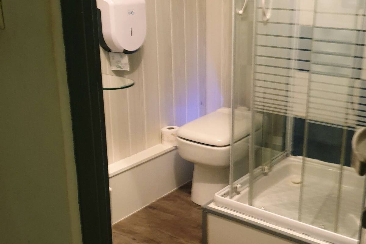 triple room | bathroom | shower, free toiletries, hair dryer, towels