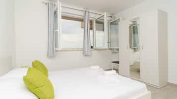 Superior Apartment, 1 Bedroom, Terrace, Sea View | 1 bedroom, premium bedding, free WiFi, bed sheets