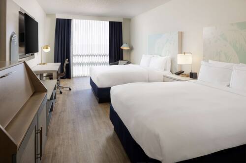 In-room safe, desk, laptop workspace, blackout curtains