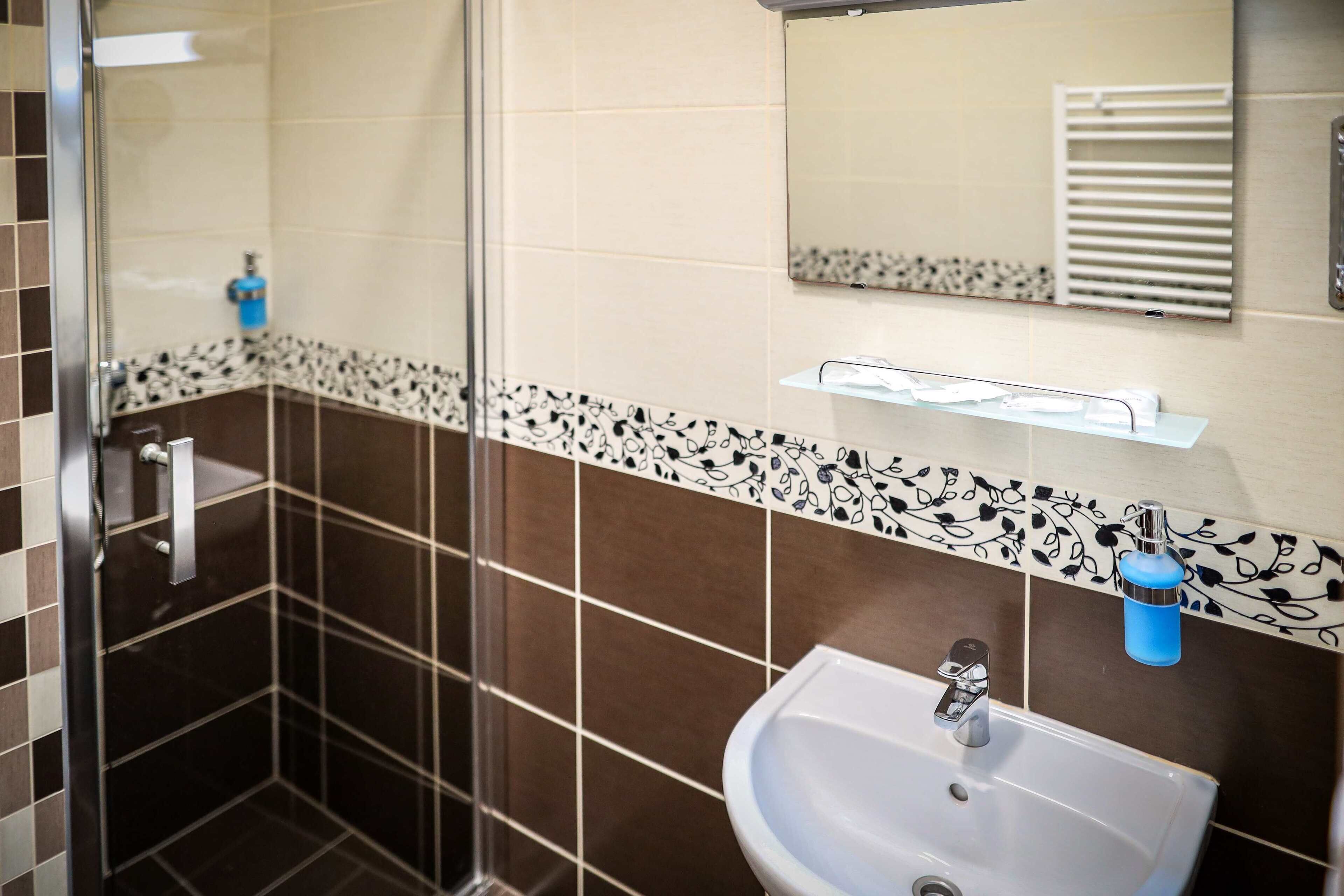 superior double or twin room | bathroom | shower, free toiletries, hair dryer, towels