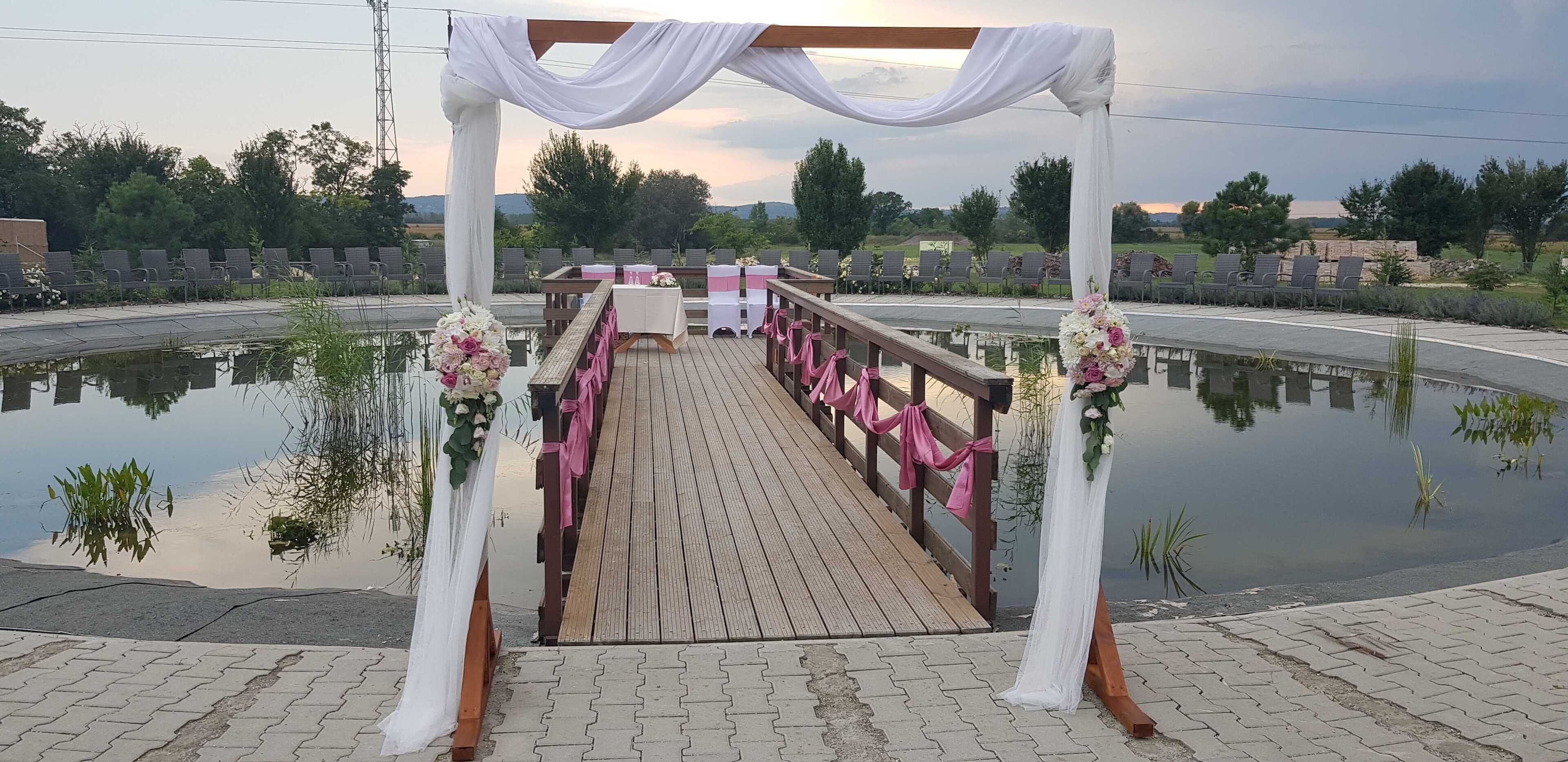 outdoor wedding area