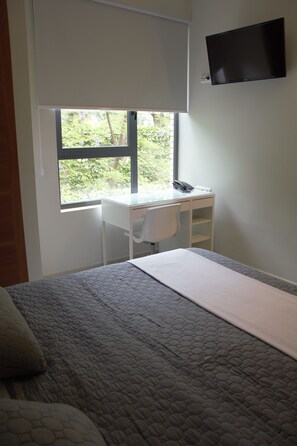 Escritorio, cortinas blackout y wifi gratis 