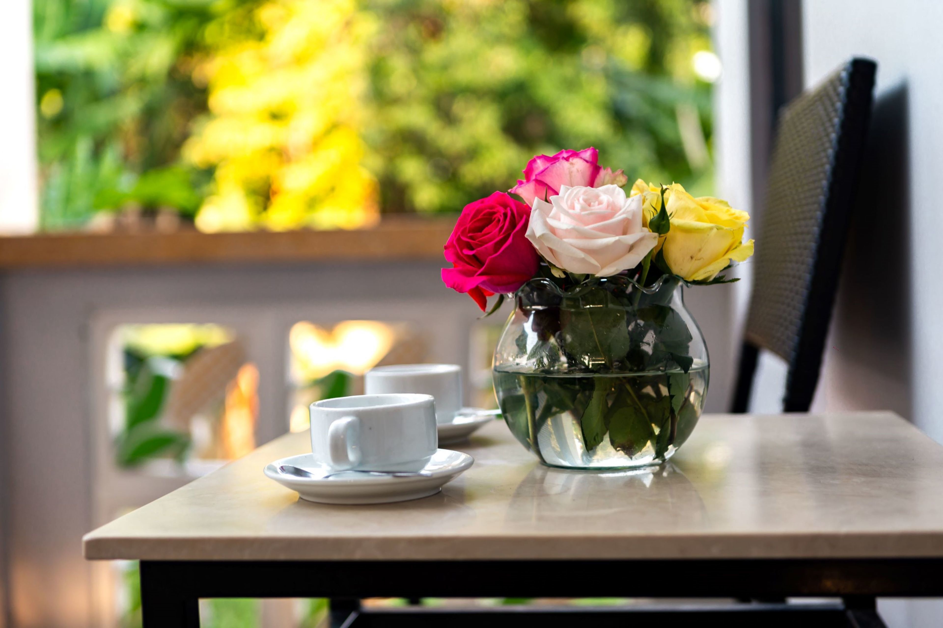 family room, pool view | view from room