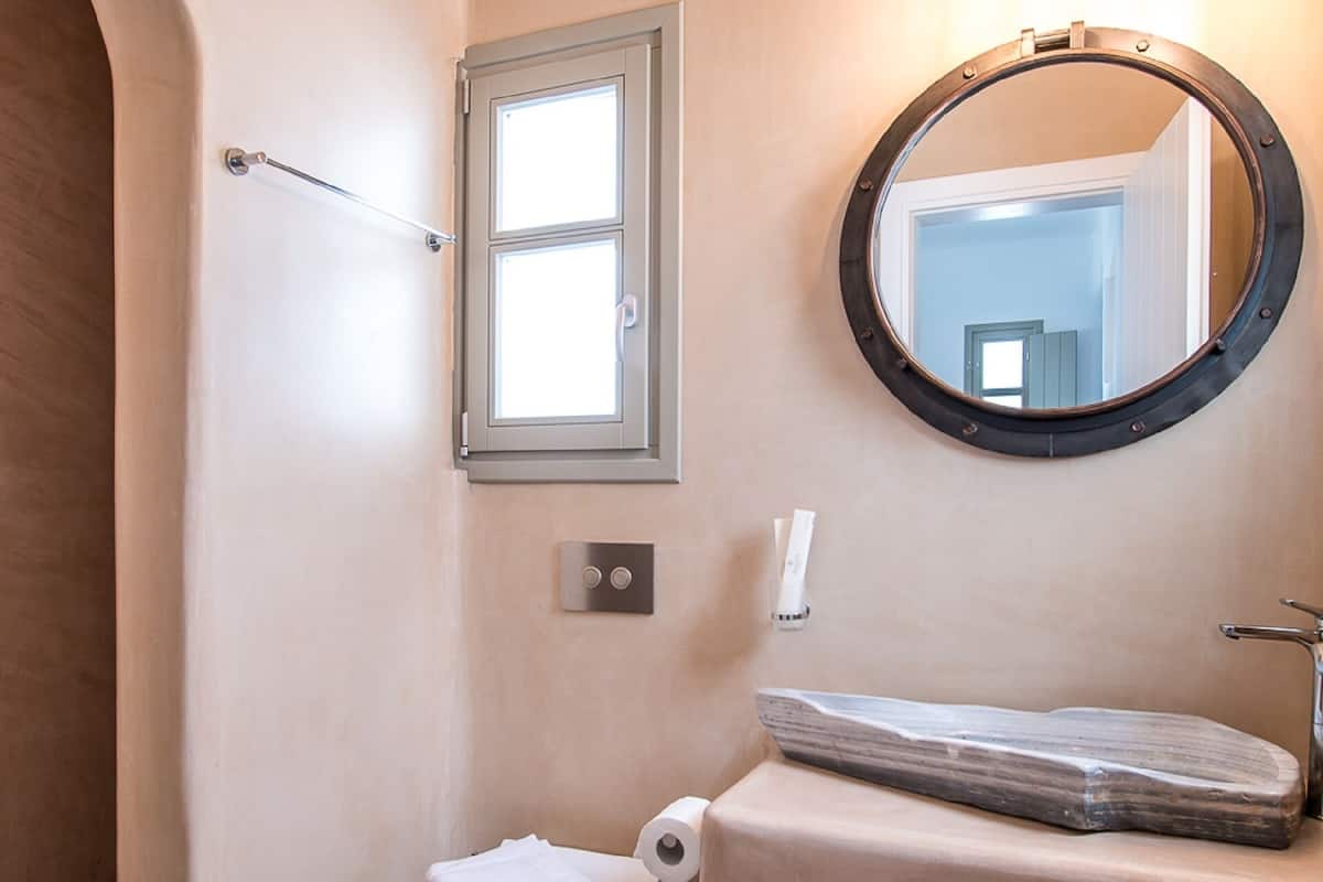 shower, rainfall showerhead, hair dryer, towels