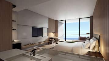 Premium bedding, memory-foam beds, minibar, in-room safe