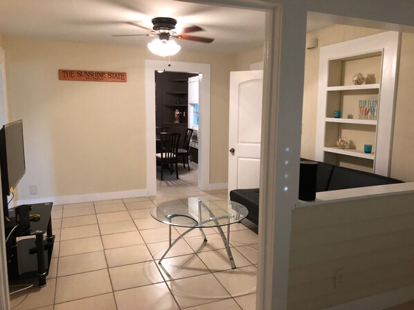 House, 2 Bedrooms | Living room | TV - Little Home Away From Home (Hallandale Beach)