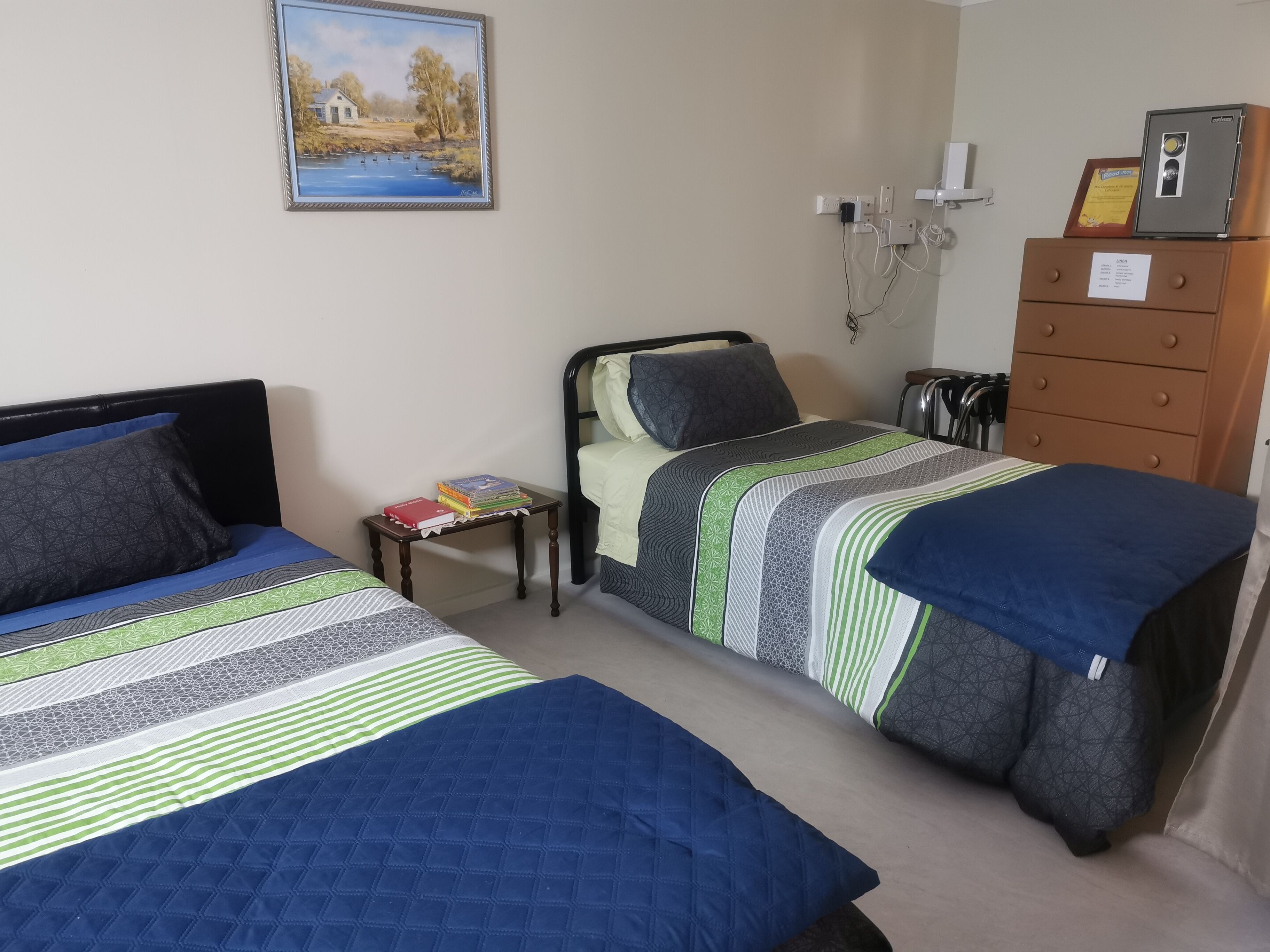 2 bedrooms, premium bedding, individually decorated