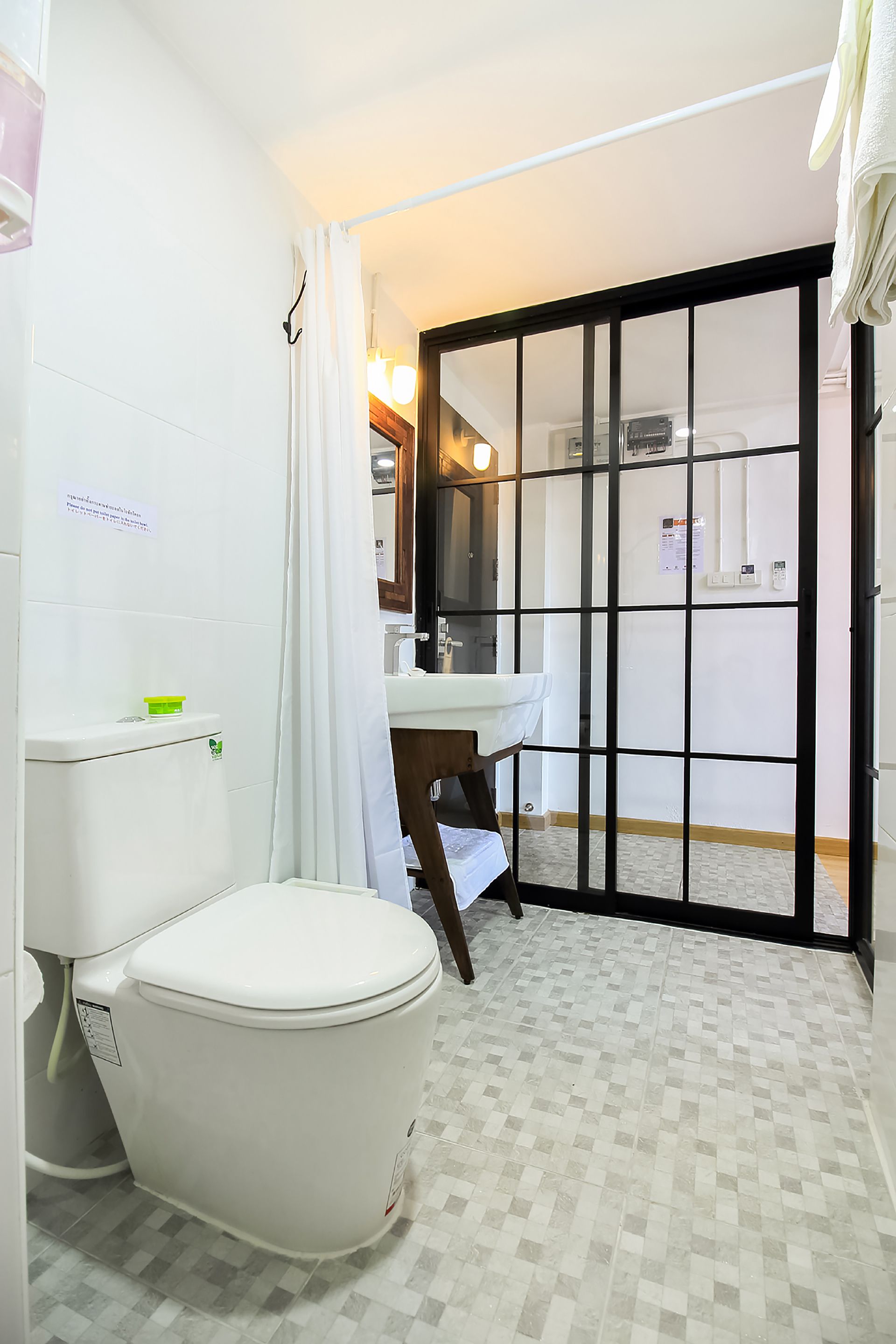 premier twin room | bathroom | shower, towels, soap, shampoo