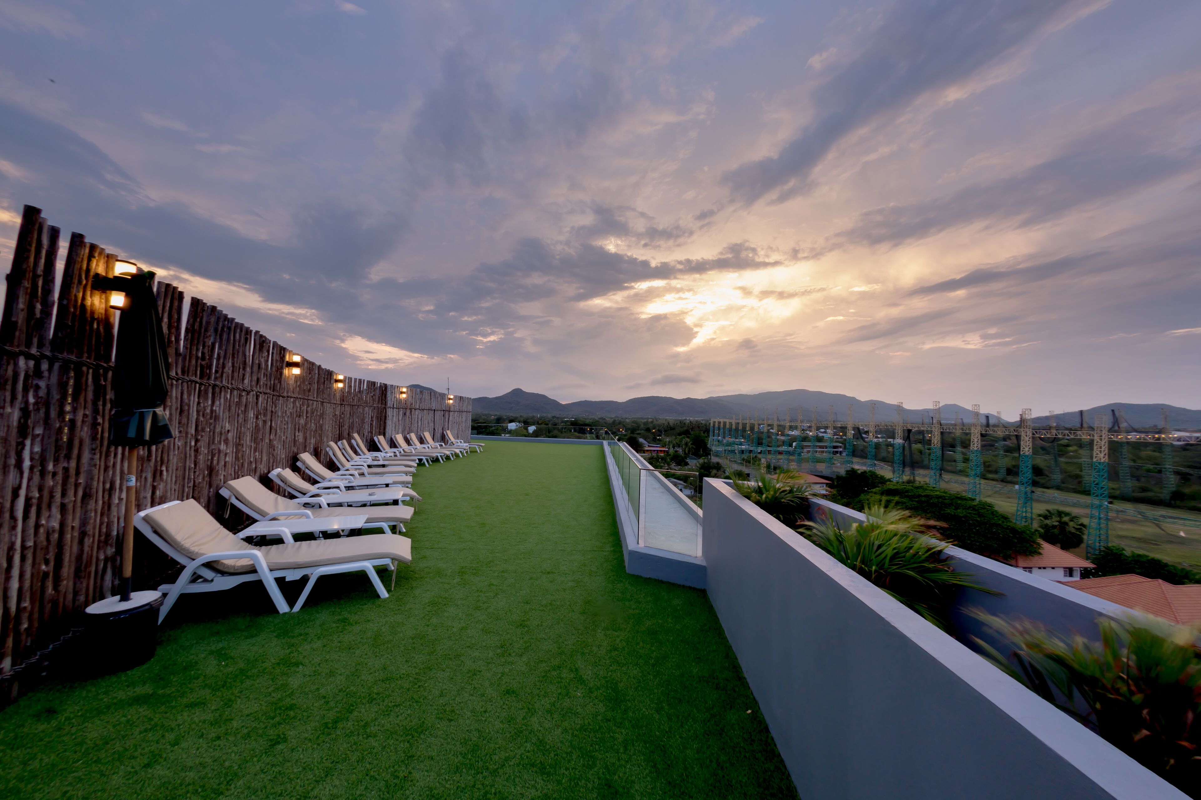 outdoor banquet area