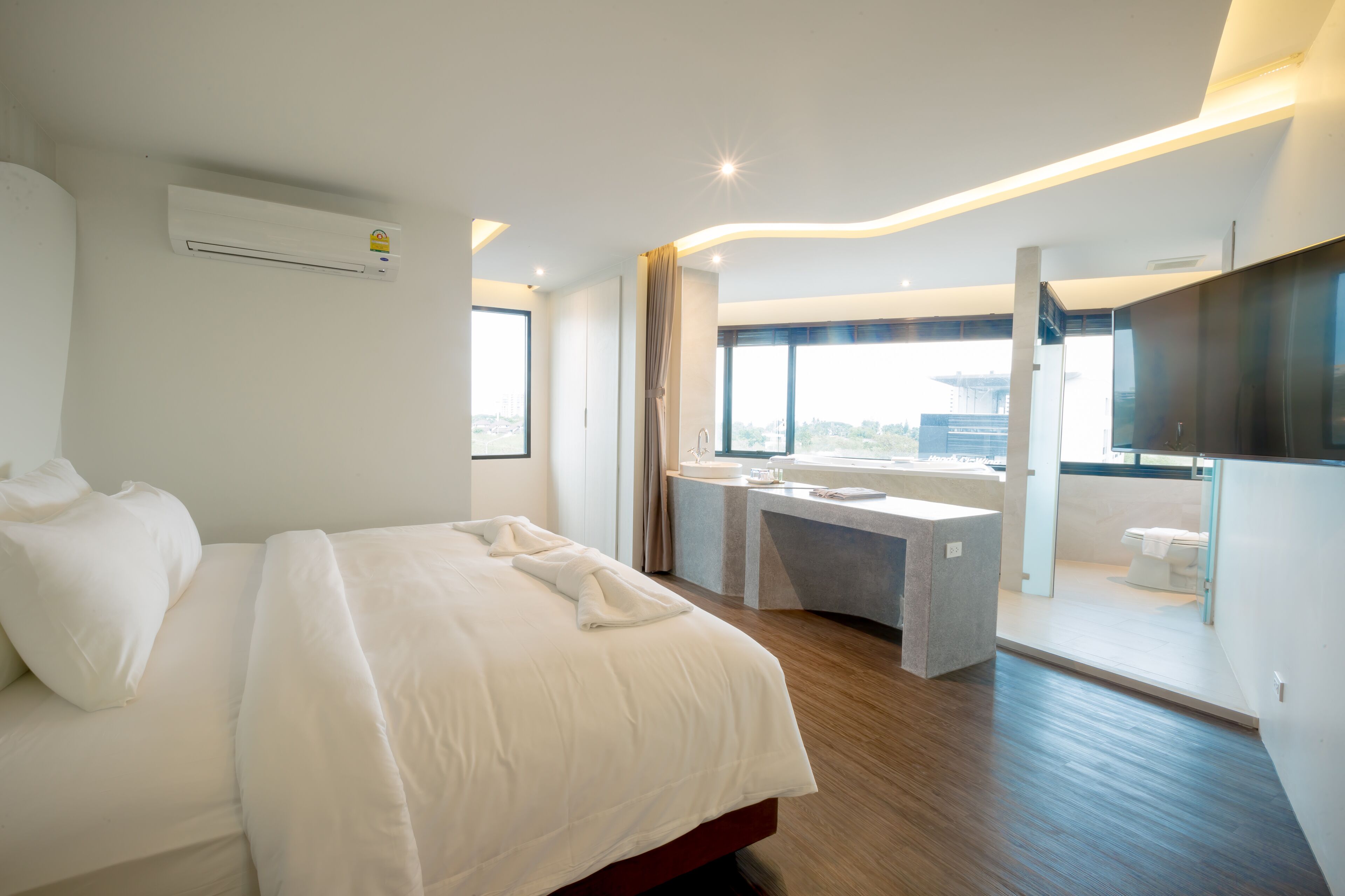 two bedrooms 1 king and 2 single beds - transfer from hua hin airport | minibar, in-room safe, blackout curtains, iron/ironing board