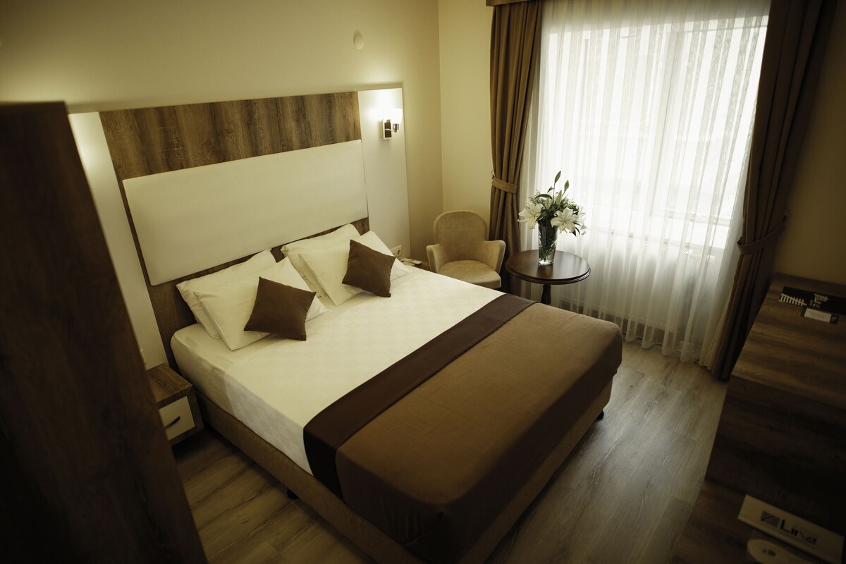 Premium bedding, minibar, desk, blackout curtains
