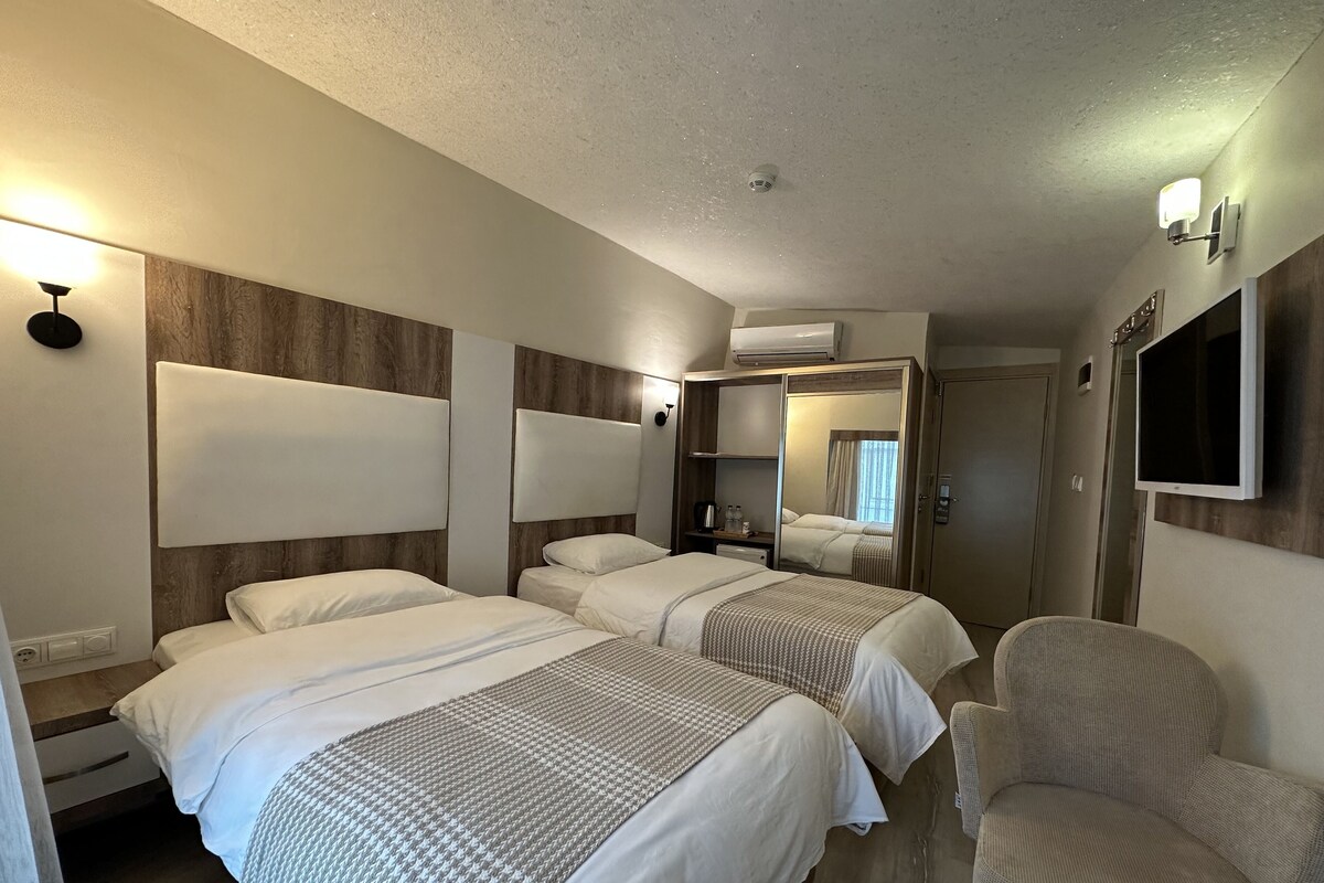 Standard Twin Room, 2 Single Beds, Non Smoking, City View | Premium bedding, minibar, desk, blackout curtains