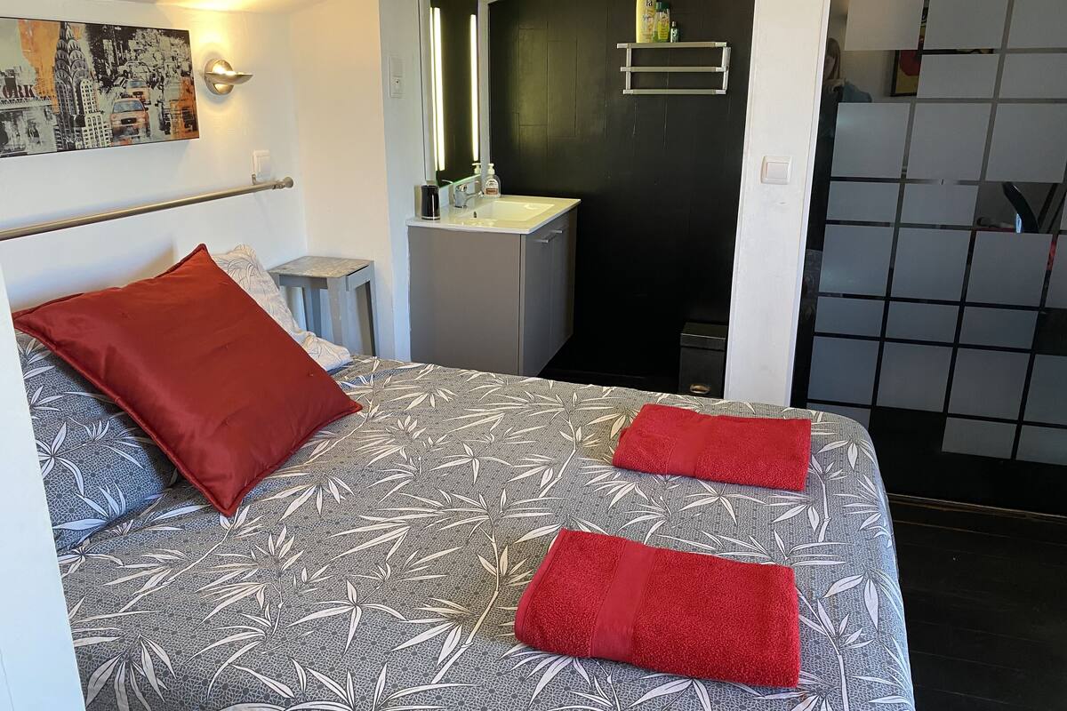 Kamar Double Desain, 1 Tempat Tidur Queen | Wi-Fi gratis dan seprai linen