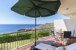 Apartment, 2 Schlafzimmer, Terrasse, Meerblick | Blick vom Balkon