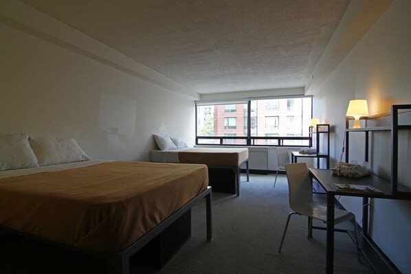 Standard Room, 2 Double Beds, Private Bathroom (No TV)