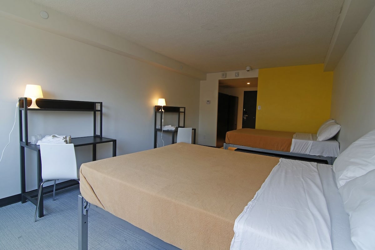 Standard Room, 2 Double Beds, Private Bathroom (No TV) | 1 bedroom, desk, laptop workspace, free WiFi