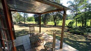 Casa de campo conforto, 1 quarto, cozinha, vista para o jardim | Vista para o jardim