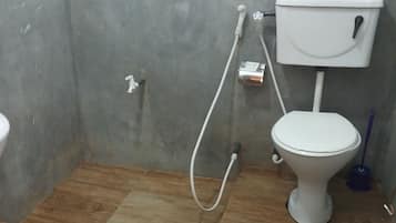 Shower, free toiletries, towels