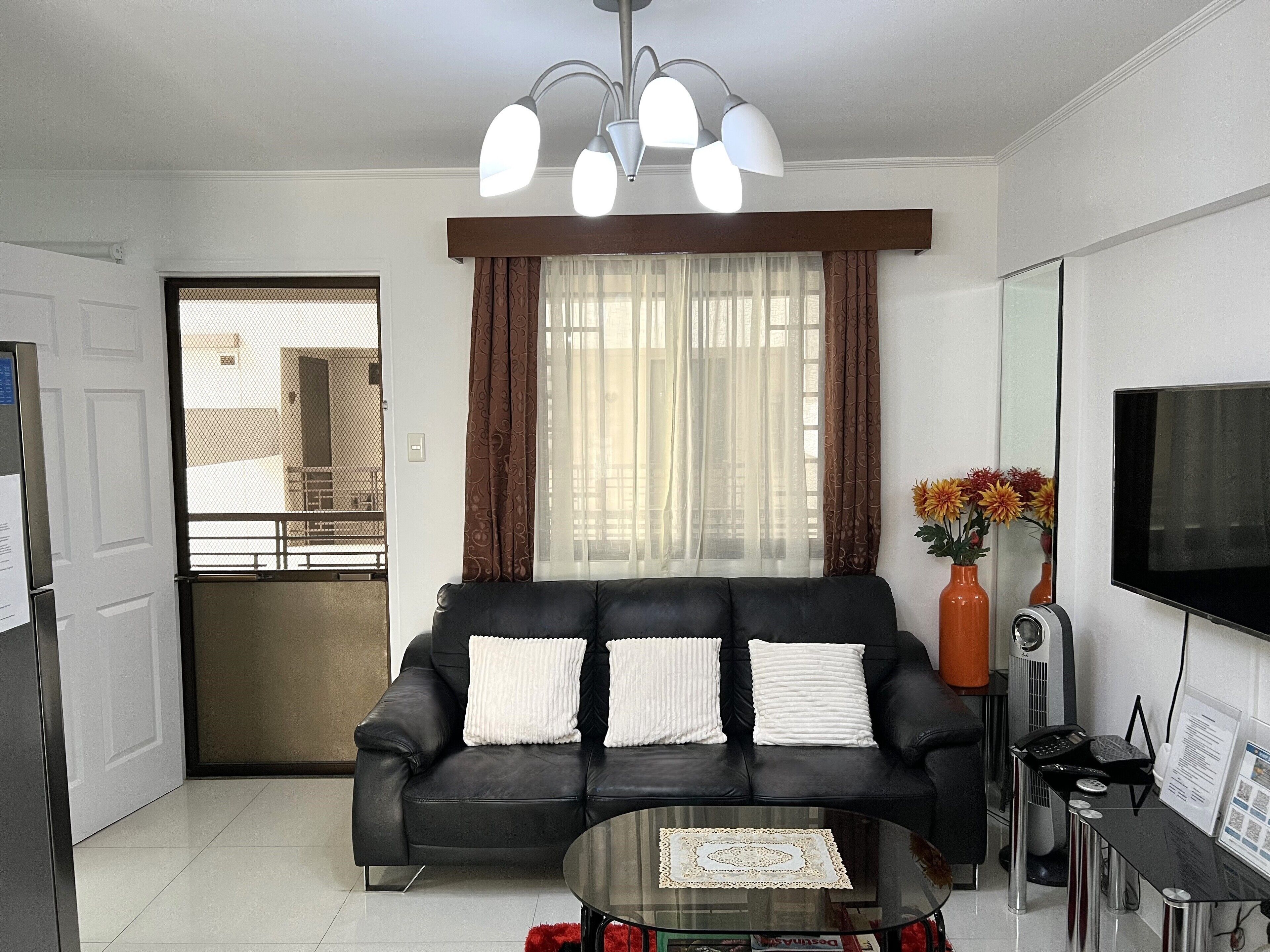 luxury apartment, 2 bedrooms, balcony | living area | tv, dvd player