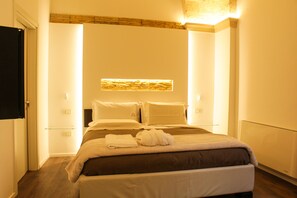 Premium bedding, minibar, soundproofing, cots/infant beds