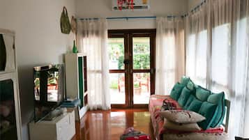 2 Bedroom House | Living room | 32-inch LCD TV with digital channels, TV, Netflix